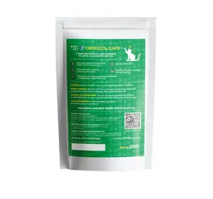 Дезодорант для котячих туалетів Свіжість Cats Яблуко 200 г, WestVet Дезодорант для котячих туалетів Свіжість Cats Яблуко 200 г, WestVet