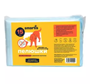 Антибактеріальні пелюшки Magic Pet smartis з деревним вугіллям для собак та цуценят 60*60см 38г/4г (15шт) Антибактеріальні пелюшки Magic Pet smartis з деревним вугіллям для собак та цуценят 60*60см 38г/4г (15шт)