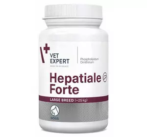 Кормова добавка HEPATIALE Forte Large Breed +25 кг для покращення функцій печінки великих порід собак 40 таблеток