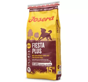 Вітамінізований корм Josera Fiesta Plus для вибагливих собак лососем і птахом 15 кг