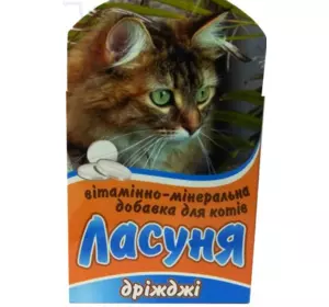 "Ласуня Дріжджі" - вітамінно-мінеральна добавка для котів (100 табл.), Норіс