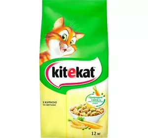 Сухий корм для дорослих кішок KiteKat (КітіКет) з куркою та овочами 12 кг Сухий корм для дорослих кішок KiteKat (КітіКет) з куркою та овочами 12 кг