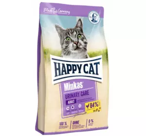 Сухий корм Happy Cat Minkas Urinary Care для профілактики сечо-кам'яних хвороб у котів з птицею, 1.5 кг