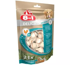 8in1 Delights 21шт * 7см/252г кістка для чищення зубів собак (курка+мінерали) 8in1 Delights 21шт * 7см/252г кістка для чищення зубів собак (курка+мінерали)