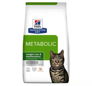 Повнораціонний корм Hills Хіллс PD Metabolic 3 кг для кішок на дієті (підтримання здорової маси тіла) з куркою
