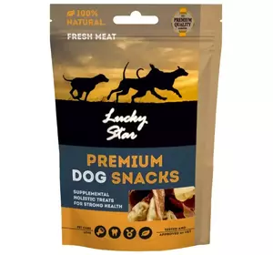 Ласощі Lucky Star кроляче вухо з м'ясом качки 85 г / DM024U Ласощі Lucky Star кроляче вухо з м'ясом качки 85 г / DM024U