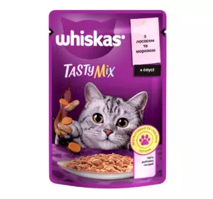 Whiskas® Tasty Mix З лососем та морквою в соусі 85г