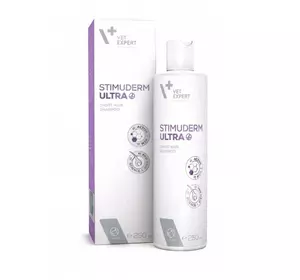 Шампунь для короткошерстних собак Вет Експерт Vet Expert Stimuderm Ultra при випадінні шерсті, 250 мл Шампунь для короткошерстних собак Вет Експерт Vet Expert Stimuderm Ultra при випадінні шерсті, 250 мл