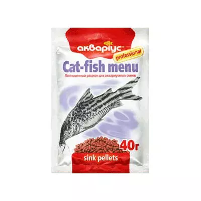 Корм для риб Cat-Fish Menu (Кет-Фіш Меню) потопаючі пелети для сомиків 40 г, Акваріус