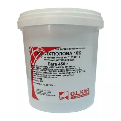 Мазь Іхтіолова 10% 450 г O.L.KAR.