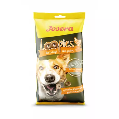 Ласощі для собак Josera Loopies Geflugel (Йозера Лупіс Гефлюгель) з домашньою птицею, 150 г
