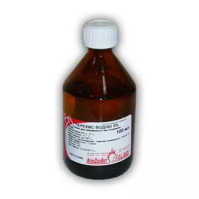 Перекис водню 3% флакон 100 мл O.L.KAR (ветеринарний)